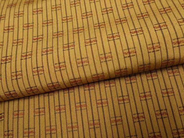 平和屋着物●上質な紬　変わり縞　正絹　逸品　AABF2925cs