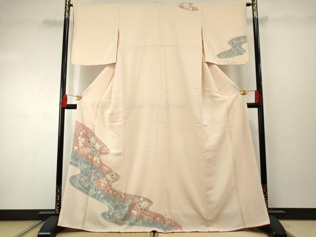 平和屋着物●訪問着　辻が花　絞り　正絹　逸品　AABF2927cs