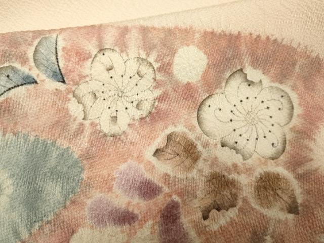 平和屋着物●訪問着　辻が花　絞り　正絹　逸品　AABF2927cs