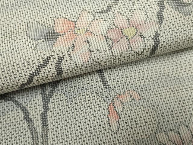 平和屋着物●本場大島紬　白大島　総絣　枝花文　正絹　逸品　未使用　AABF2932cs