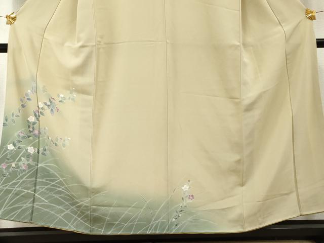 平和屋着物●訪問着　友禅　枝花文　暈し染め　正絹　逸品　未使用　AABF2933cs