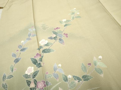 平和屋着物●訪問着　友禅　枝花文　暈し染め　正絹　逸品　未使用　AABF2933cs