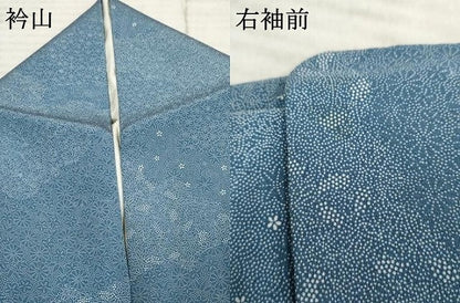 平和屋着物●江戸小紋 雲重ね吉祥花文 正絹 逸品 AABF2938cs