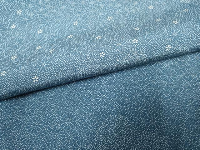 平和屋着物●江戸小紋 雲重ね吉祥花文 正絹 逸品 AABF2938cs
