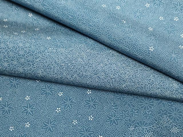 平和屋着物●江戸小紋 雲重ね吉祥花文 正絹 逸品 AABF2938cs