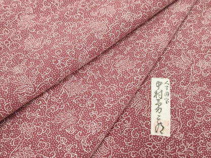 平和屋着物●重要無形文化財 人間国宝 中村勇二郎 江戸小紋 平等院鳳凰 正絹 逸品 AABF2939cs