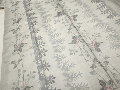 平和屋着物●本場大島紬 白大島 枝花間道 正絹 逸品 未使用 AABF2940cs