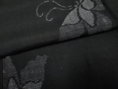 平和屋着物●上質な紬 舞蝶文 正絹 逸品 AABF2941cs