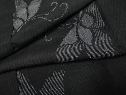 平和屋着物●上質な紬 舞蝶文 正絹 逸品 AABF2941cs