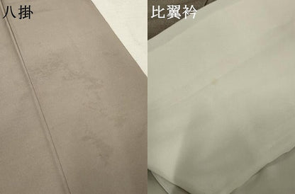 平和屋着物●色留訪問着 紬地 手描き 飛鶴松文 金彩 正絹 逸品 AABF2944cs