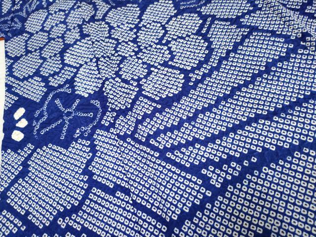 平和屋着物●訪問着 総絞り 立波花文 正絹 逸品 AABF2948cs