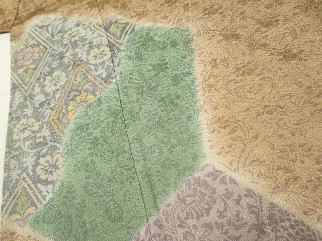 平和屋着物●訪問着 花唐草文 暈し染め 金彩 正絹 逸品 AABF2950cs