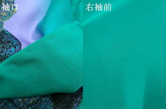 平和屋着物●豪華振袖 舞花文 薔薇 バラ 暈し染め 正絹 逸品 AABF2953cs