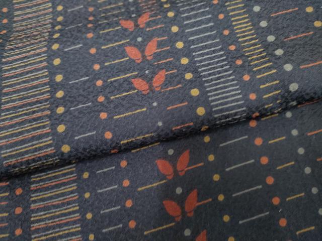 平和屋着物●訪問着 花蝶文 正絹 逸品 AABF2957cs