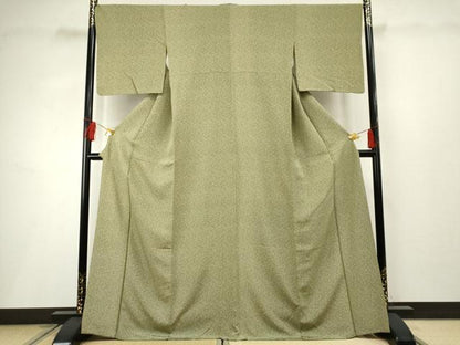 平和屋着物●江戸小紋 葡萄枝葉文 さが美扱い 正絹 逸品 AABF2958cs