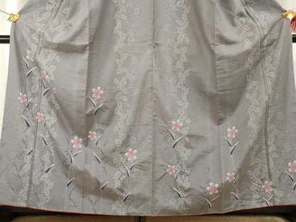 平和屋着物●本場大島紬 訪問着 絞り 枝花文 正絹 逸品 未使用 AABF2960cs
