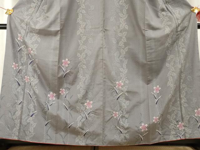 平和屋着物●本場大島紬 訪問着 絞り 枝花文 正絹 逸品 未使用 AABF2960cs