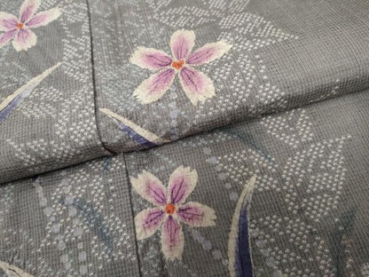 平和屋着物●本場大島紬 訪問着 絞り 枝花文 正絹 逸品 未使用 AABF2960cs