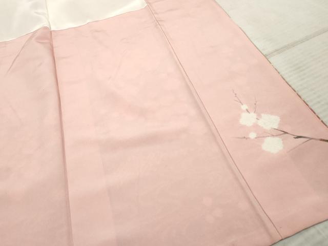 平和屋着物●十日町 名門 滝泰謹製 訪問着 絞り 地紙枝花文 暈し染め 正絹 逸品 AABF2963cs