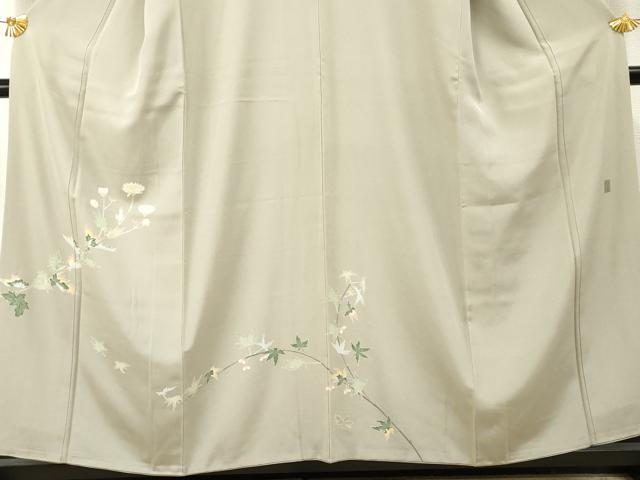 平和屋着物●京加賀糸目友禅作家 山崎巌 訪問着 枝花文 正絹 逸品 AABF2964cs