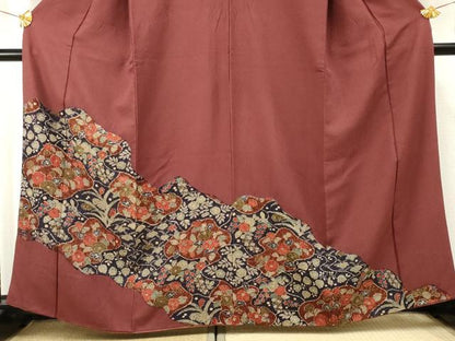 平和屋着物●訪問着 辻が花 草花文 正絹 逸品 AABF2975cs