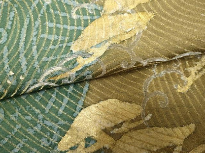 平和屋着物●訪問着 寿光織 立波松文 金銀糸 金彩 正絹 逸品 AABF2976cs