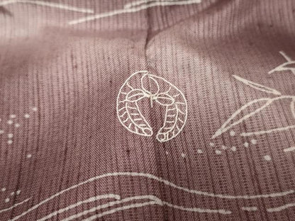 平和屋着物●訪問着 紬地 刺繍 流水花鳥松文 正絹 逸品 AABF2977cs