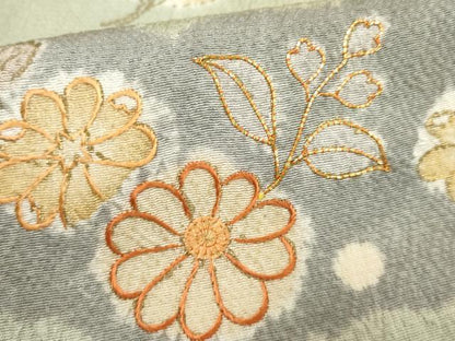 平和屋着物●創業460年・千總 訪問着 駒刺繍 絞り 雲取り草花文 金彩 正絹 逸品 AABF2979cs