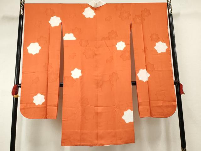 平和屋着物●振袖用長襦袢 無双仕立て 絞り 楓地紋 正絹 逸品 AABF2981cs