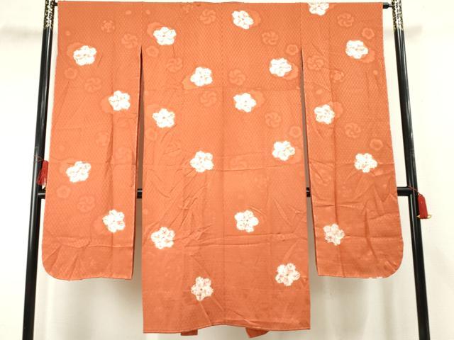 平和屋着物●振袖用長襦袢 無双仕立て 舞花文 半衿刺繍 正絹 逸品 AABF2982cs