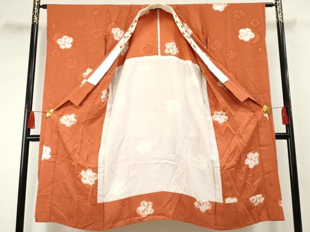 平和屋着物●振袖用長襦袢 無双仕立て 舞花文 半衿刺繍 正絹 逸品 AABF2982cs