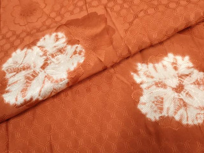 平和屋着物●振袖用長襦袢 無双仕立て 舞花文 半衿刺繍 正絹 逸品 AABF2982cs