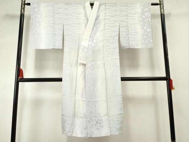 平和屋着物●長襦袢 無双仕立て 舞花地紋 暈し染め 京都きもの友禅扱い 正絹 逸品 AABF2984cs