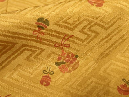 平和屋着物●長襦袢 袷 花鈴文 正絹 逸品 未使用 AABF2985cs