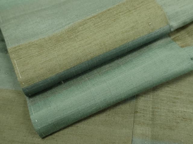 平和屋着物●訪問着 紬地 横段文 正絹 逸品 未使用 AABF2988cs
