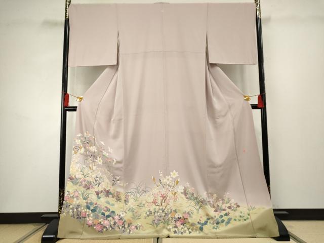 平和屋着物●本加賀友禅作家 北田弓子 色留袖 花鳥文 暈し染め 正絹 逸品 AABF2989cs