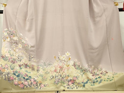 平和屋着物●本加賀友禅作家 北田弓子 色留袖 花鳥文 暈し染め 正絹 逸品 AABF2989cs