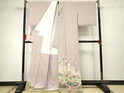 平和屋着物●本加賀友禅作家 北田弓子 色留袖 花鳥文 暈し染め 正絹 逸品 AABF2989cs