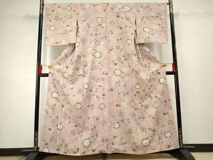 平和屋着物●上質な小紋 紬地 辻が花 絞り 正絹 逸品 未使用 AABF2990cs