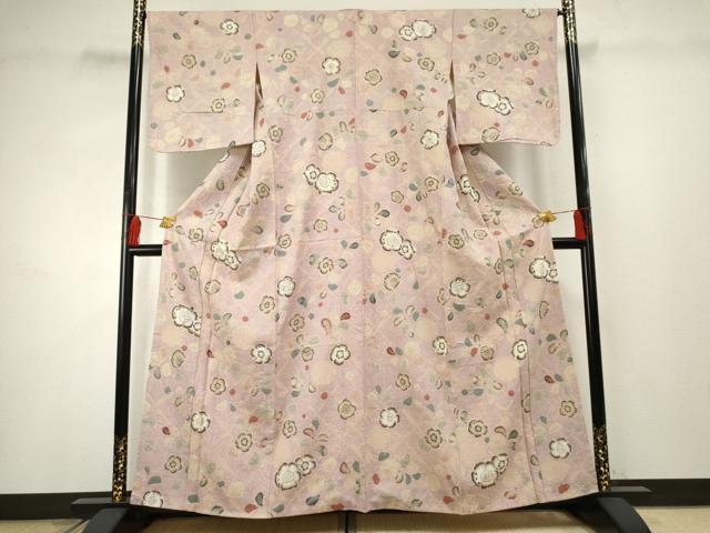 平和屋着物●上質な小紋 紬地 辻が花 絞り 正絹 逸品 未使用 AABF2990cs