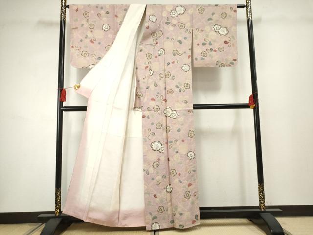 平和屋着物●上質な小紋 紬地 辻が花 絞り 正絹 逸品 未使用 AABF2990cs