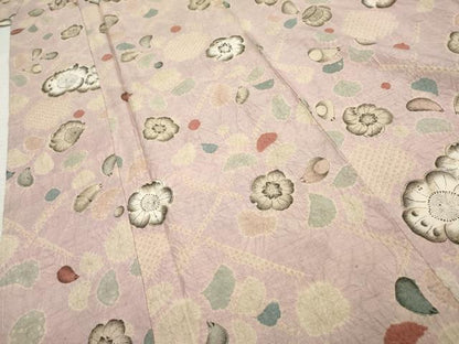 平和屋着物●上質な小紋 紬地 辻が花 絞り 正絹 逸品 未使用 AABF2990cs