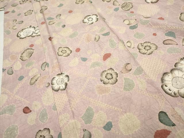 平和屋着物●上質な小紋 紬地 辻が花 絞り 正絹 逸品 未使用 AABF2990cs