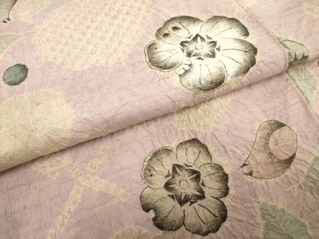 平和屋着物●上質な小紋 紬地 辻が花 絞り 正絹 逸品 未使用 AABF2990cs