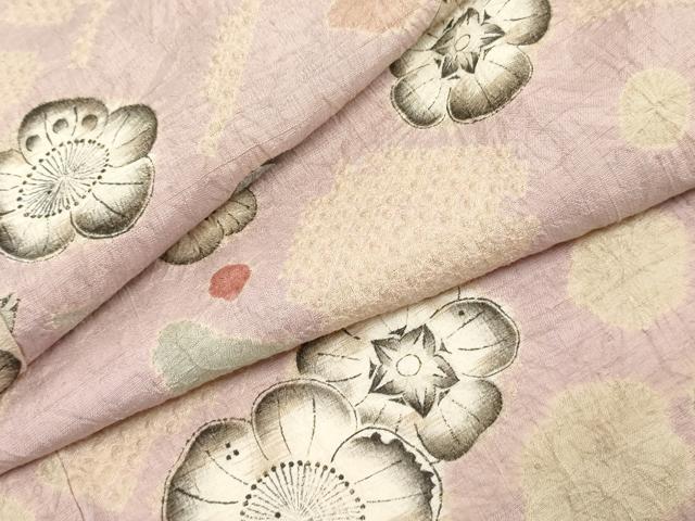 平和屋着物●上質な小紋 紬地 辻が花 絞り 正絹 逸品 未使用 AABF2990cs