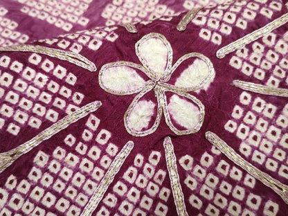 平和屋着物●豪華振袖 総絞り 駒刺繍 舞花文 暈し染め 正絹 逸品 AABF2995cs