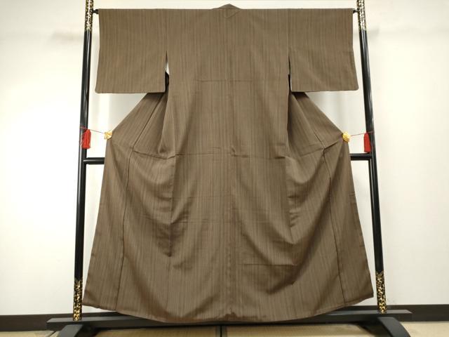 平和屋着物●本塩沢 やまだ織 正絹 逸品 AABF2996cs