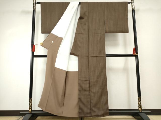 平和屋着物●本塩沢 やまだ織 正絹 逸品 AABF2996cs