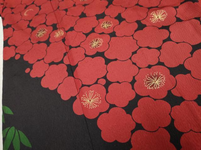 平和屋着物●豪華振袖 笹梅文 金彩 正絹 逸品 AABF3002cs