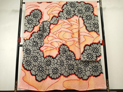 平和屋着物●豪華振袖 総絞り 舞花文 正絹 逸品 AABF3011cs